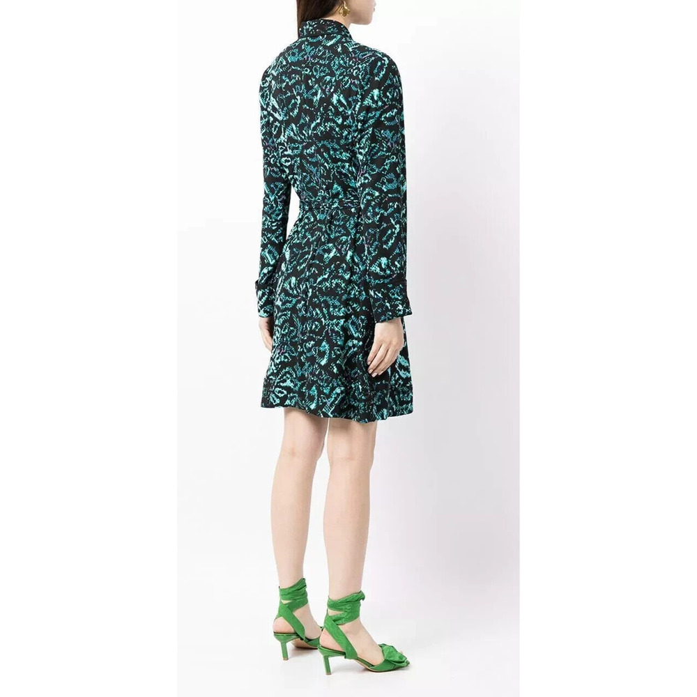Diane Von Furstenberg Valeria Printed Belted Wrap Jacket Dress Snake Print Med M - Picture 5 of 16